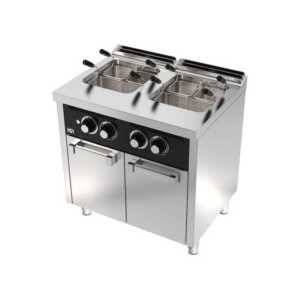 Cozedor de pasta a gás 25l + 25l com móvel -Hotelequip.pt