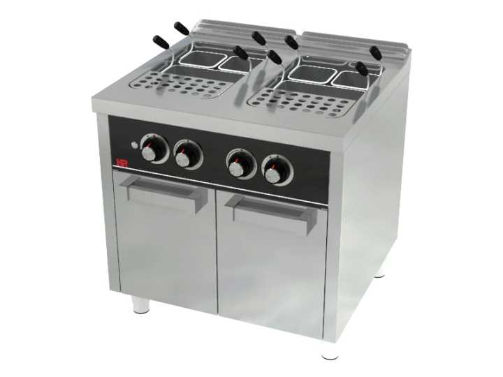 Cozedor de pasta a gás armário 25l + 25l -Hotelequip.pt Cozedor de pasta a gás armário 25l + 25l -Hotelequip.pt