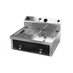 Fritadeira eléctrica trifásica de bancada 15l+15l - FD15L15LTRIF750S