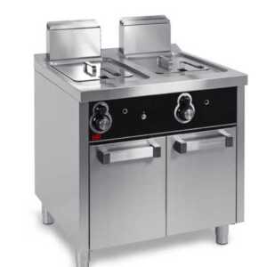 Fritadeira a gás 12l+12l com móvel -Hotelequip.pt