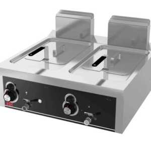 Fritadeira a gás 12l+12l de bancada -Hotelequip.pt