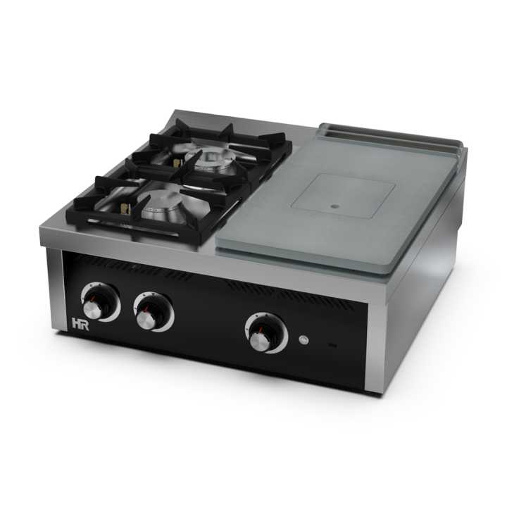 Placa radiante a gás + 2 queimadores Placa radiante a gás + 2 queimadores