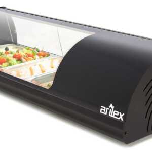 Vitrina expositota refrigerada 4 bandejas GN1/3 preta 4VTG-NE