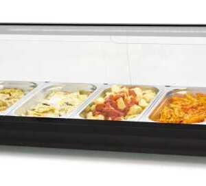Vitrina expositora aquecida com 6 bandejas GN1/3-40 6CT