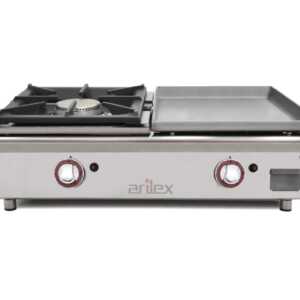 Placa de grelhar a gás 40 cm -  aço laminado + fogão 6kw 80PGLFN