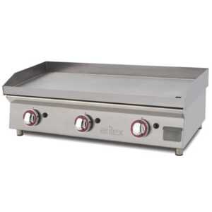 Placa de grelhar a gás 80 cm -  aço rectificado de 15 mm 80PGRN