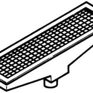 Lava mãos com sifão vertical em inox 80 cm