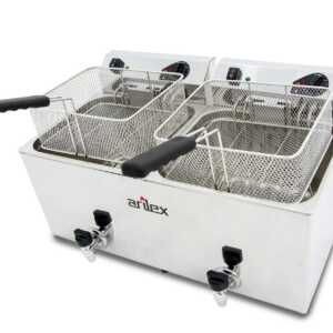 Fritadeira eléctrica sem torneira 2 cubas 12L EVO1212