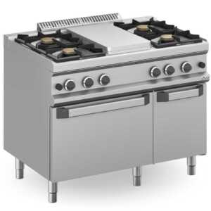 Fogão a gás 4 queimadores + Placa Central + forno a gás MFB711MFG4XL