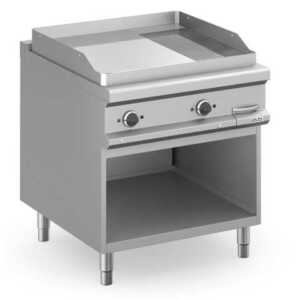 Fry-Top eléctrico 80 cm placa lisa - aço rectificado, móvel  MFTE98AL