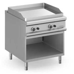 Fry-Top a gás placa lisa cromoduro 80 cm , móvel MFTG98ALC