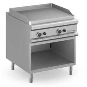 Fry-Top a gás placa fenda 80 cm aço rectificado, móvel MFTG98AR