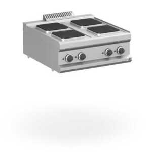 Fogão eléctrico de bancada 4 placas quadradas  MPQ77T