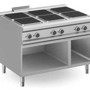 Fogão eléctrico 6 placas quadradas, móvel MPQ912A