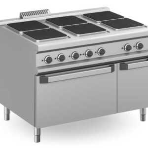 Fogão eléctrico 6 placas quadradas +forno eléctrico MPQ912FE