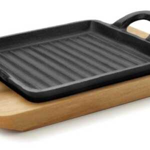 Mini Chapa para Grelhar Ferro Grill Quadrada Magma com Base