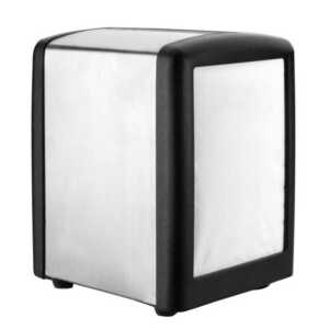 Suporte p / guardanapos de Bar Inox e Preto