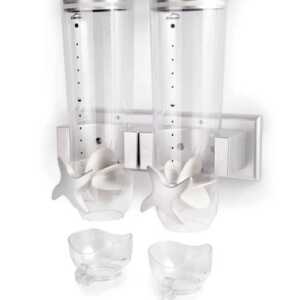 Dispensador duplo de cereais de parede