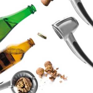 Quebra-Nozes-Abridor De Garrafa Em Inox,