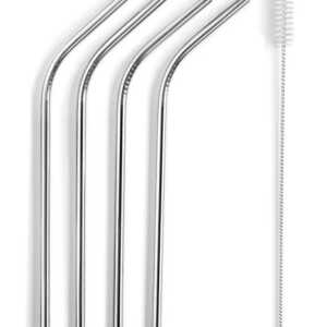 Set 4 Palhinhas Reutilizáveis Inox