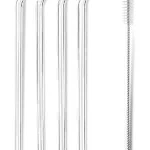 Set 4 Palhinhas Reutilizáveis Vidro