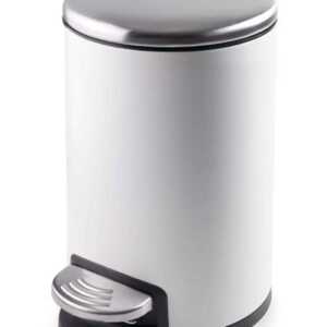 Papeleira branca com pedal