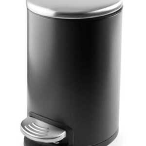 Papeleira preta com pedal