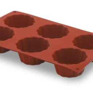 Molde Briochette 6 Cavidades 79 mm Silicone Pastryflex