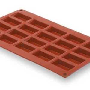 Molde Pequeno Retângulo De 20 Cavidades De Silicone Pastryflex