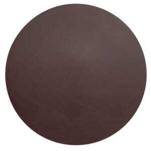 Toalha de Mesa Individual de Couro Granulado Marrom Redondo
