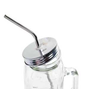 Set 4 Palhinhas Inox e Escova de Limpeza