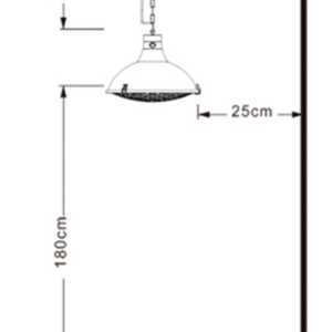 Candeeiro aquecedor elétrico de teto