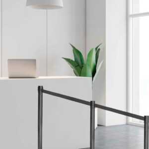 Poste Separador com Fita Retrátil