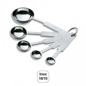 Jogo 5 Colheres Medidoras Inox 18/10