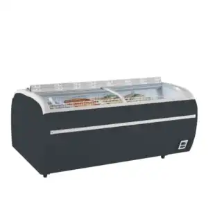 Ilha de supermercado Bitemperatura cor antracite  TWIN 220A-CF