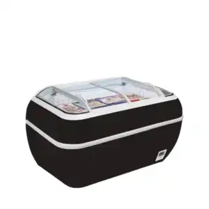 Ilha de supermercado bitemperatura em preto  TWIN HEAD B-CF