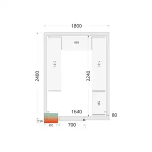 Câmaras frigoríficas 1800 x 2400 x 2200mm CR 180x240x220