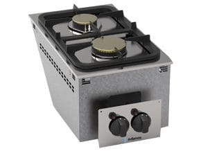 Fogão a Gás, 2 Queimadores,  1x3,3kW + 1x5,2kW