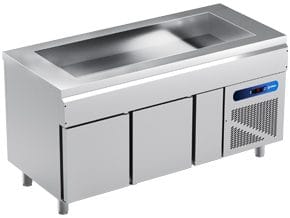Elemento com Cuba Refrigerada e Reserva Inferior, 2x GN1/1 150mm, 0,635kW