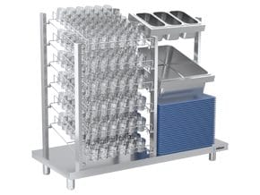 Distribuidor de Pão, Talheres e Dispensador de Copos - SSDVTPC