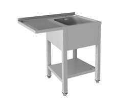 Mesa com 1 cuba e escorredor na esquerda  - FSBE-105-LI