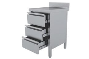 Mesa Mural com 3 gavetas 500 x 600 x 850 mm - MM-56-3C