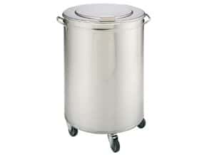 Balde de Resíduos Inox 105L Tampa