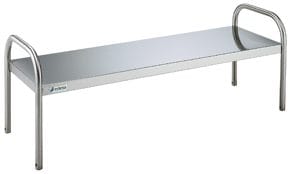 Estante Neutra para preparação, 1 nível, 1300 x 375 x 500mm - ESM-131