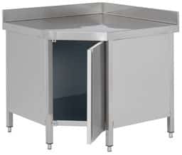 Mesa de Ângulo com Portas 600 x 600 x 850 mm - MMAP-106