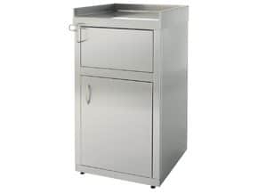 Caixote de Lixo para Restaurante em Aço Inoxidável  650 x 550 x 1200mm