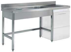 Mesa com cuba e orifício para descarte  - FSBCO-186-D