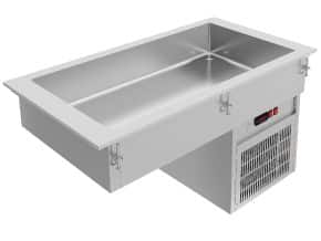 Elemento com cuba refrigerada 2x GN1/1, 160 mm