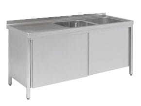 Armário com 2 portas e escorredor na esquerda 1200 x 500mm - FCP-125/21-I