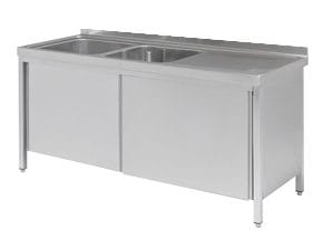 Armário com 2 portas e escorredor na direita 1200 x 500mm - FCP-125/21-D